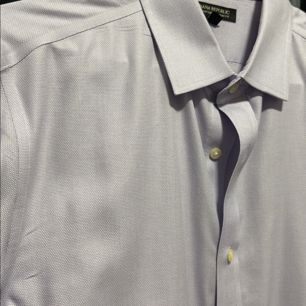 Banana Republic, Men's Light Purple Dress Shirt, large,slim fit - Picture 3 of 8